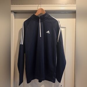 Adidas Navy Blue Quarter-Zip Pullover